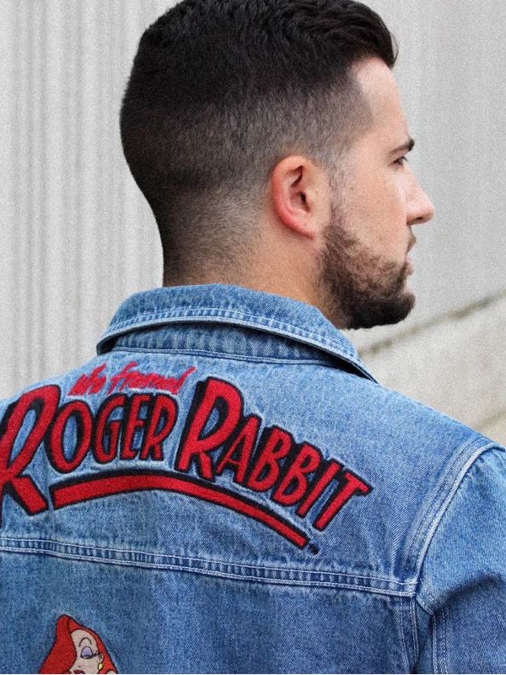 Unisex Cakeworthy Who Framed Roger Rabbit Embroidered Denim Jacket Toon Town - Picture 2 of 12